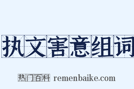 执文害意组词是什么意思的图片